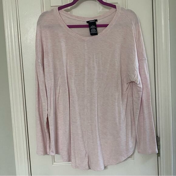 PREMISE • Light Pink Scoop Neck Long Sleeve Top - Picture 2 of 6